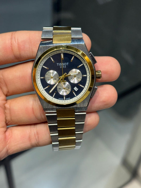 Tisso t PRX Chronograph Two Tone Blue Dial
