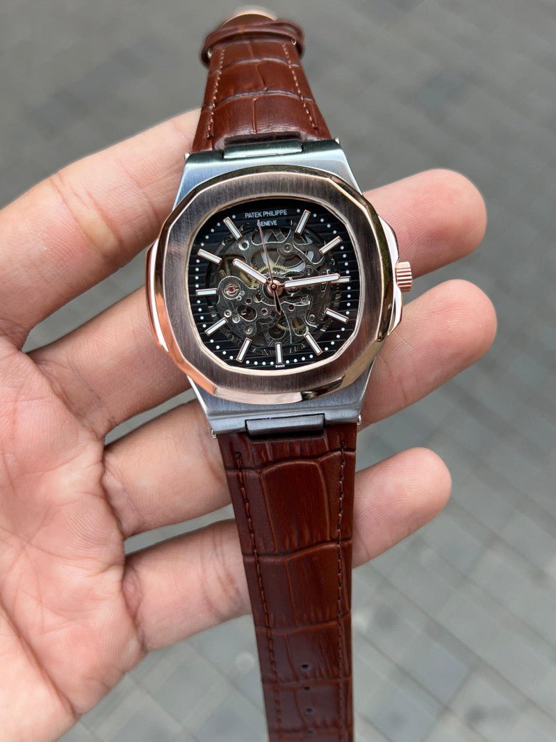 Pate k Phillipe Nautilus Leather Automatic