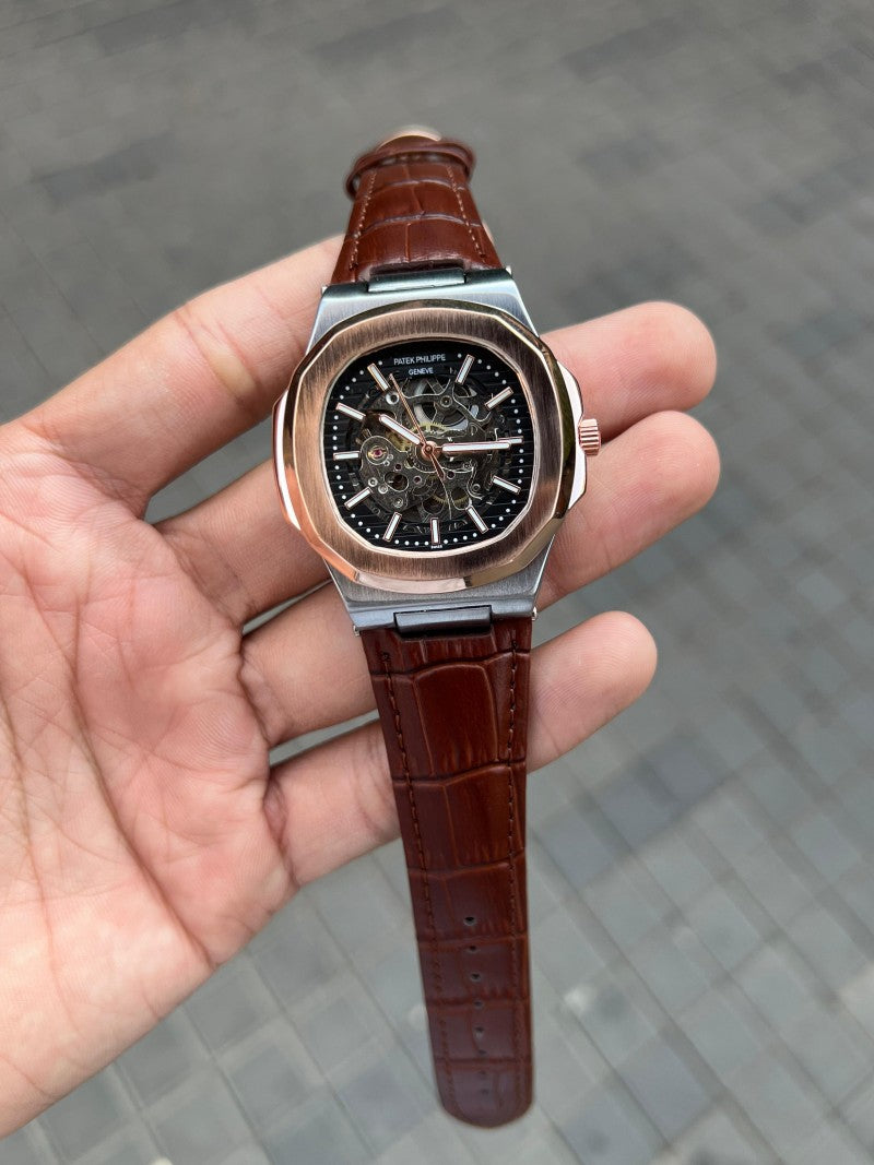 Pate k Phillipe Nautilus Leather Automatic