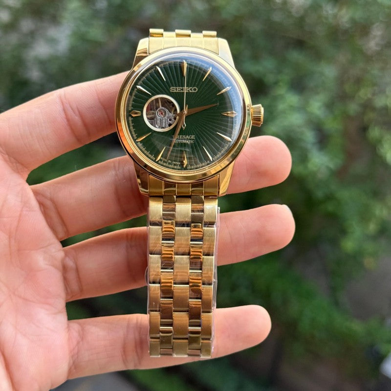 Seik o Presage Cocktail Automatic Gold Green Secondary image