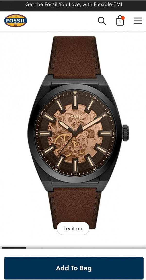Fossi l Everett Leather Automatic