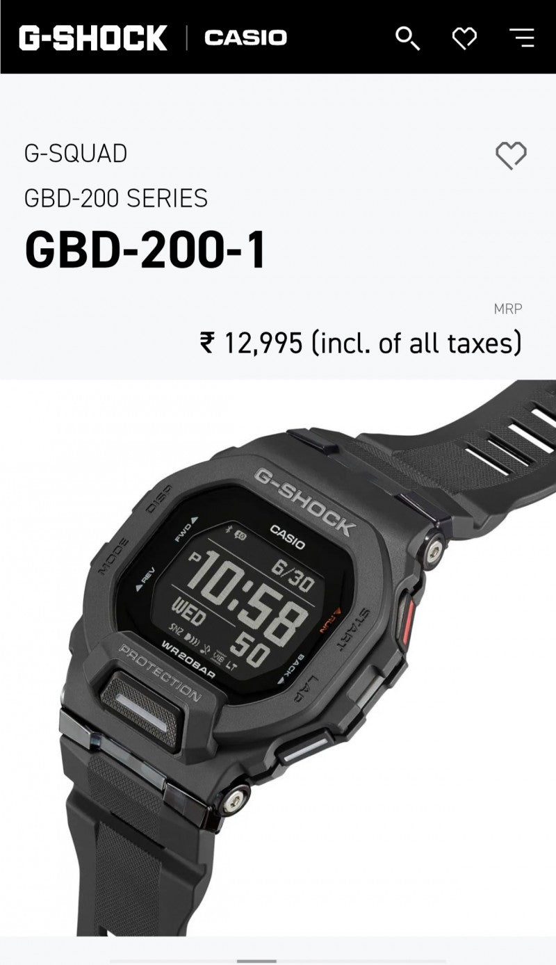 Casi o G shock GBD 200 Series