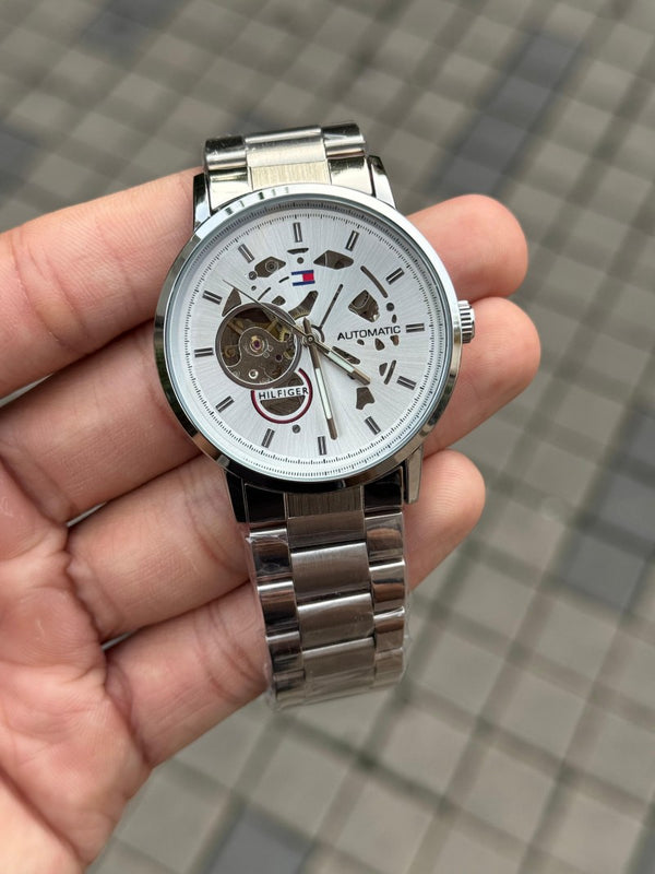 Tommy Hilfige r Automatic Silver White
