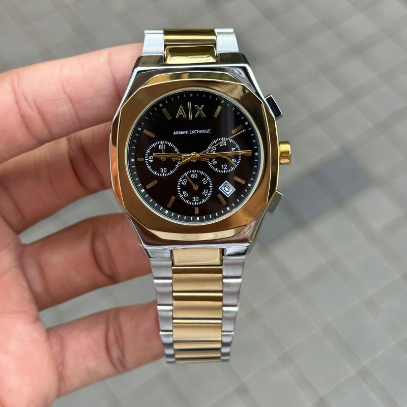 Arman i Exchange Chronograph Two tone Black dial