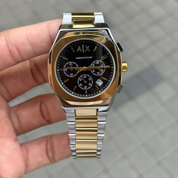 Arman i Exchange Chronograph Two tone Black dial