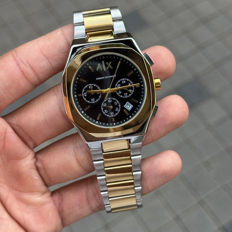 Arman i Exchange Chronograph Two tone Black dial