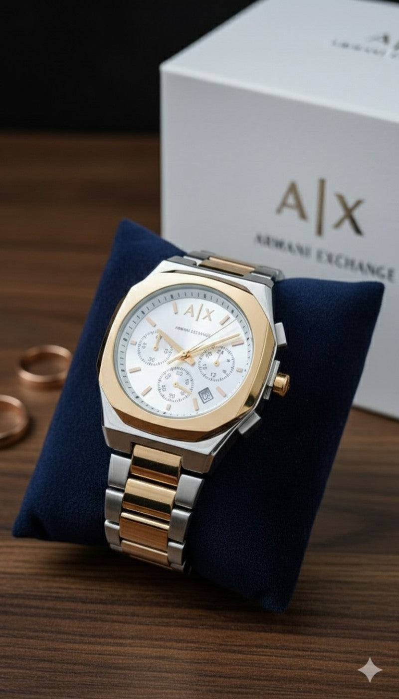 Arman i Exchange Chronograph Two tone White dial