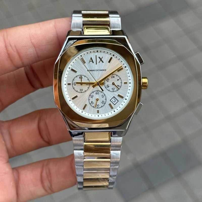 Arman i Exchange Chronograph Two tone White dial