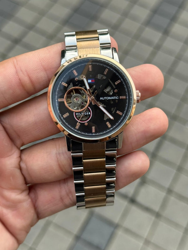 Tommy Hilfige r Automatic Two Tone Black Dial