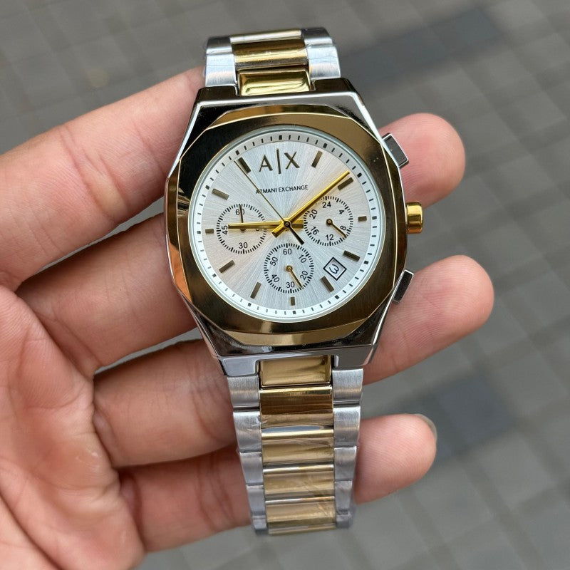 Arman i Exchange Chronograph Two tone White dial