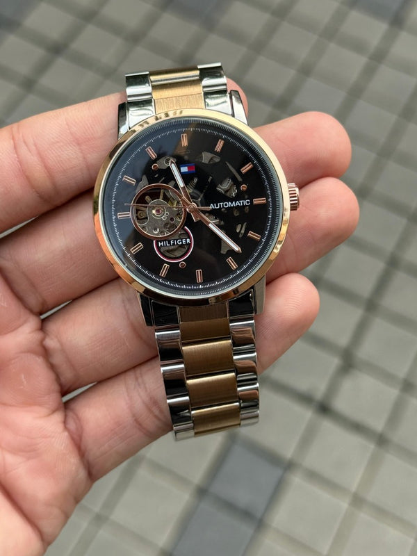 Tommy Hilfige r Automatic Two Tone Black Dial