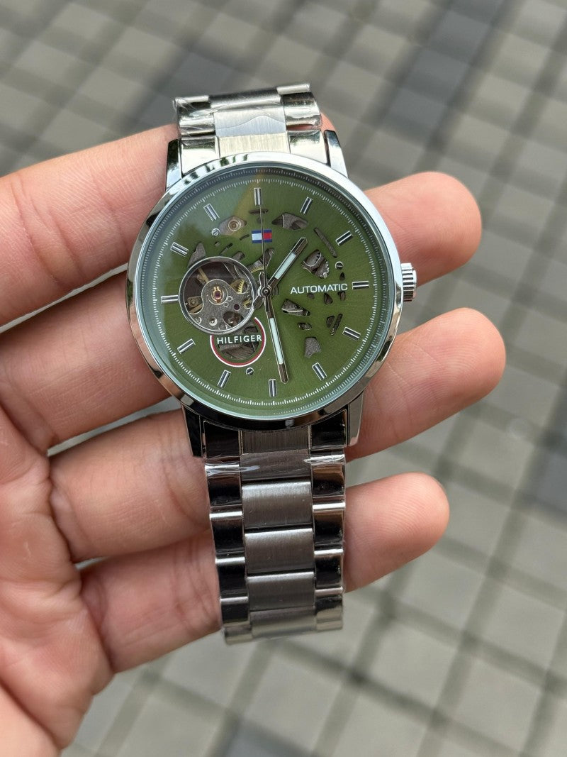 Tommy Hilfige r Automatic Silver Green Main image