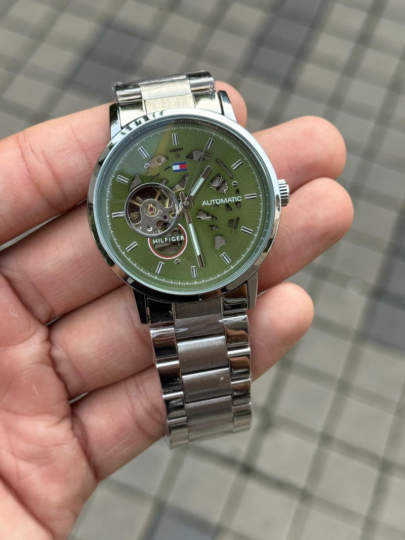 Tommy Hilfige r Automatic Silver Green Secondary image