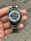 Fossi l Skeleton Automatic Silver Tiffany