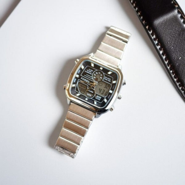 Fossi l Retro Silver Black
