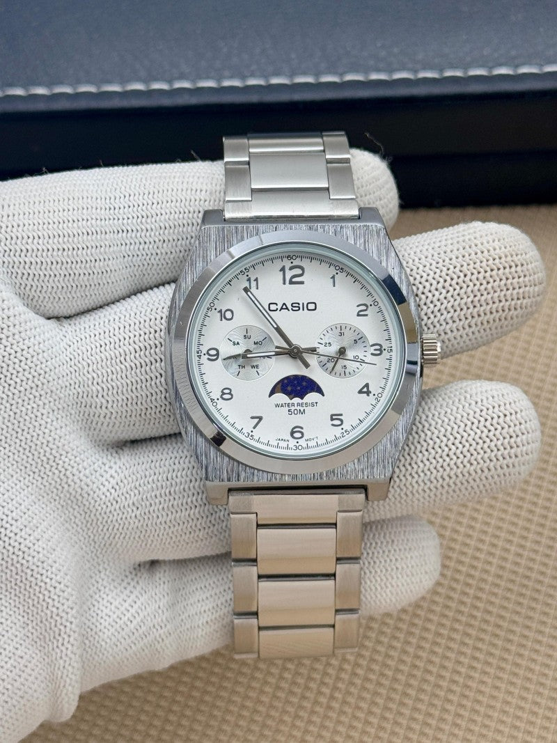 Casio Standard Analog Men s Moon Phase Dial Quartz MTP M300D
