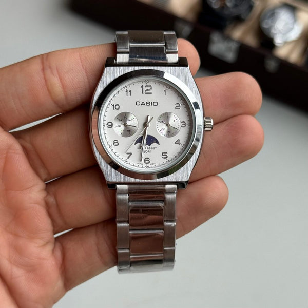 Casio Standard Analog Men s Moon Phase Dial Quartz MTP M300D