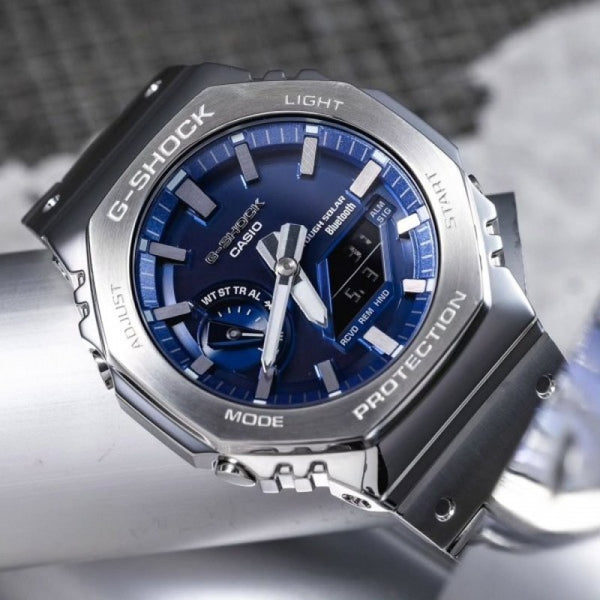 Casi o G shock GM2100 Silver Blue