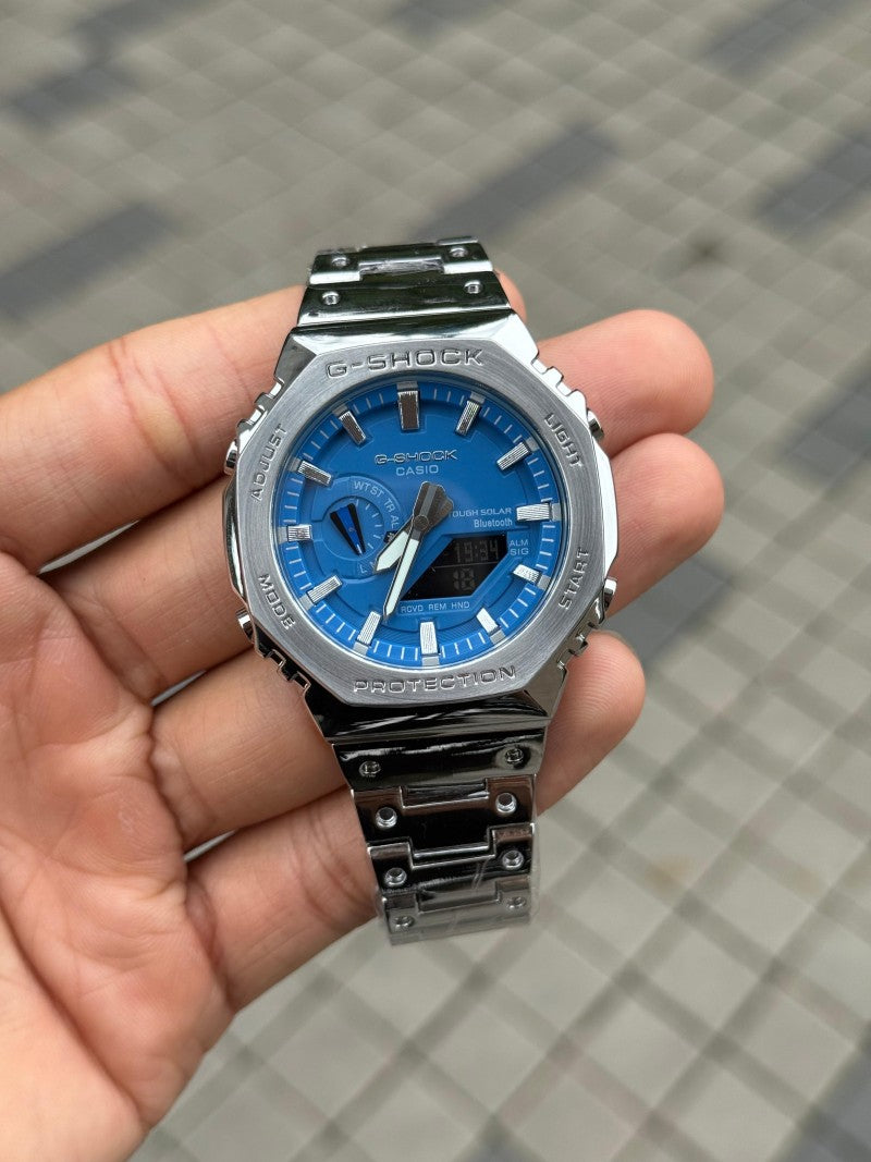 Casi o G shock GM2100 Silver Blue