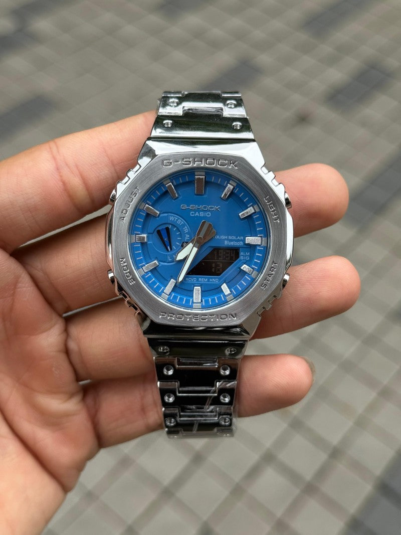 Casi o G shock GM2100 Silver Blue