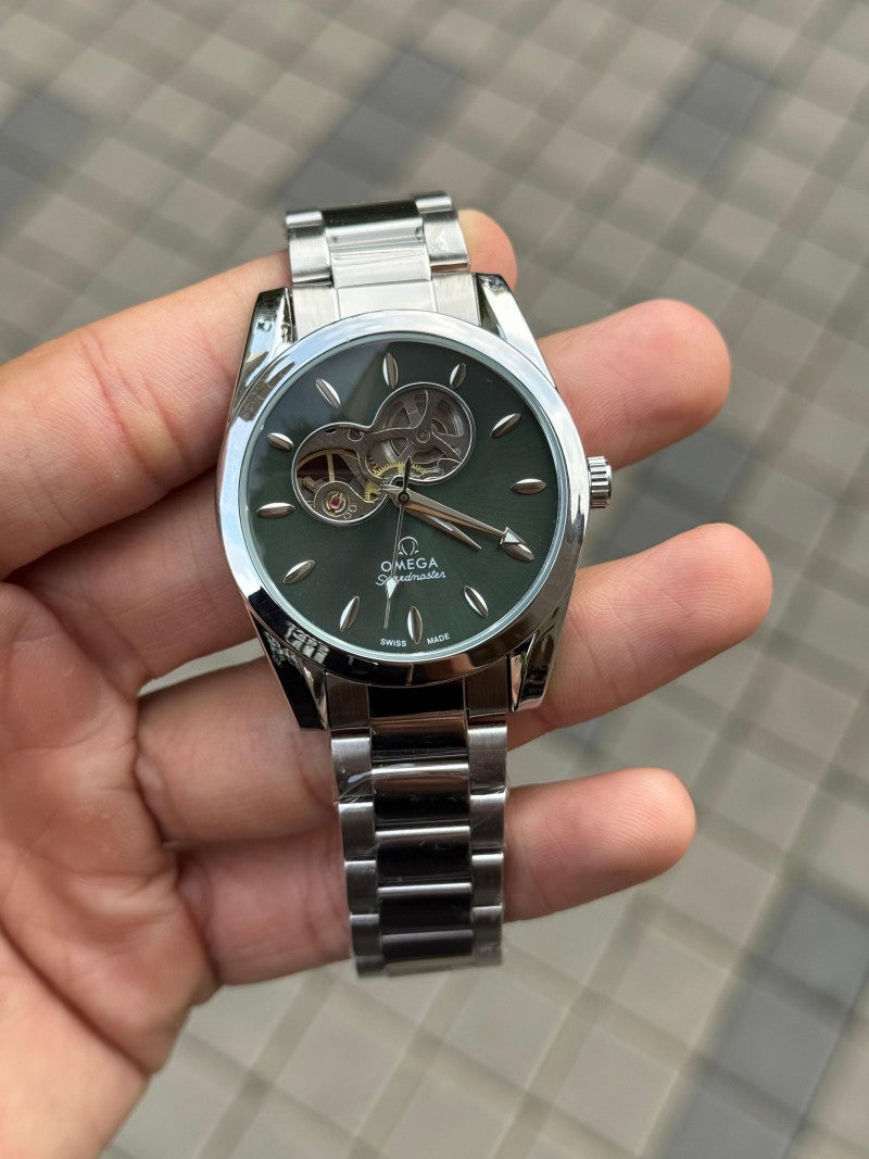 Omeg a Speed master Automatic Silver Green Main image