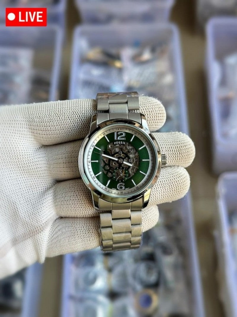 Fossi l Heritage Automatic Silver Green