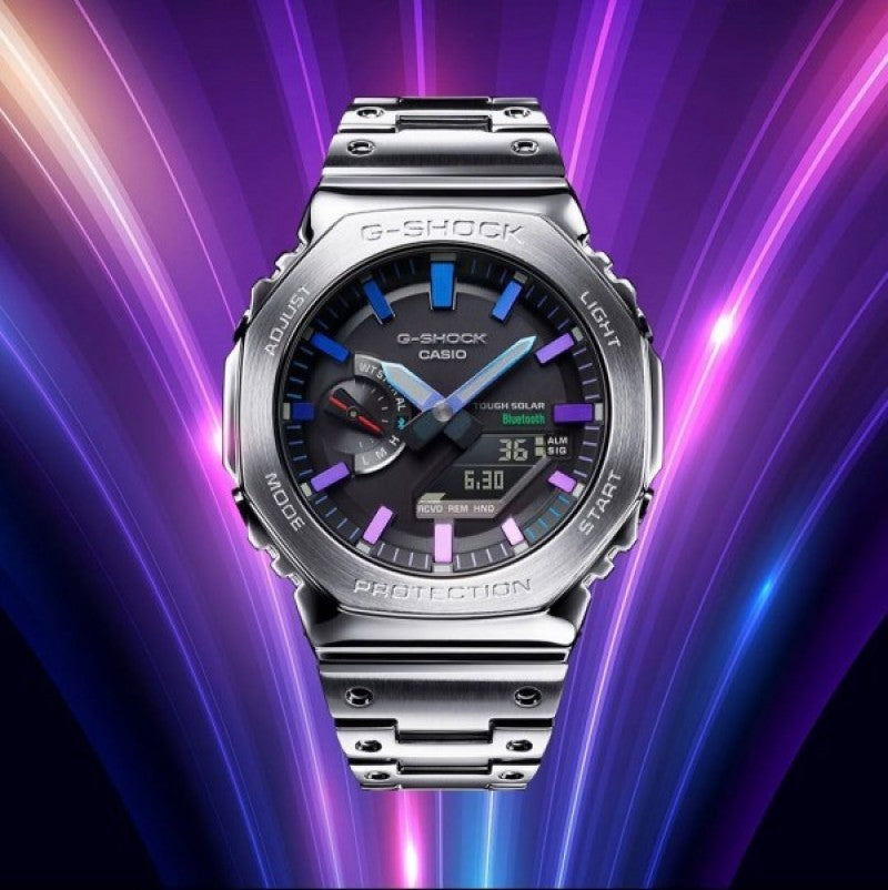 Casi o G shock GM2100 Silver Rainbow