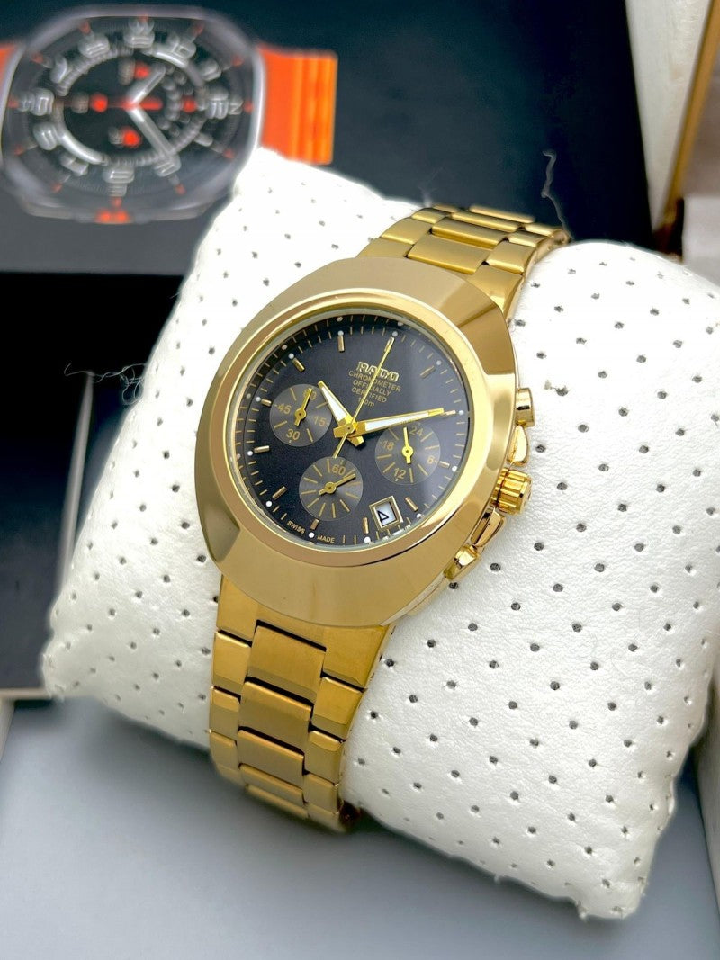 Rad o 100M Chronograph Gold Black