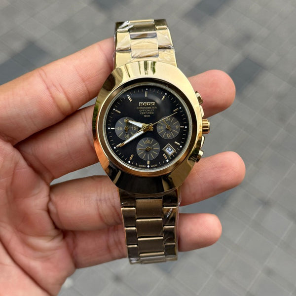 Rad o 100M Chronograph Gold Black