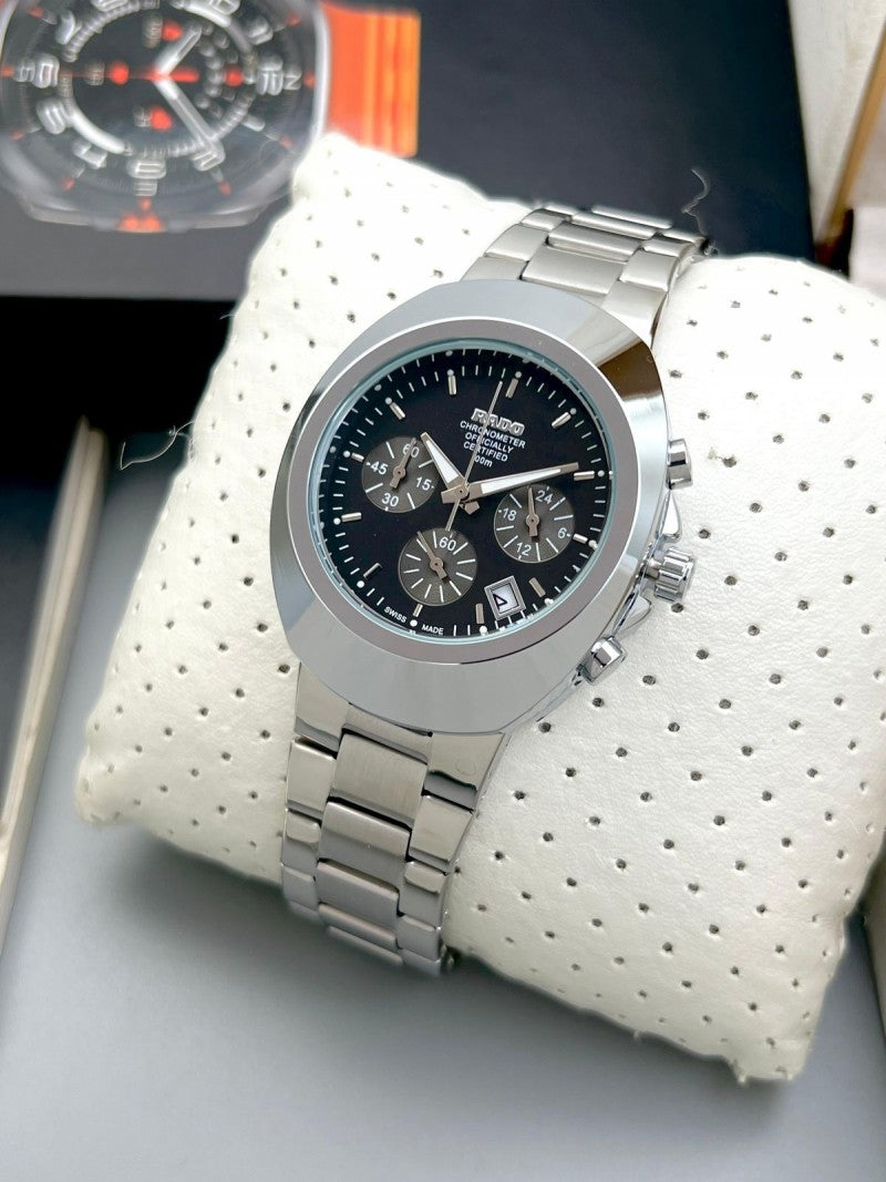 Rad o 100M Chronograph Silver Black