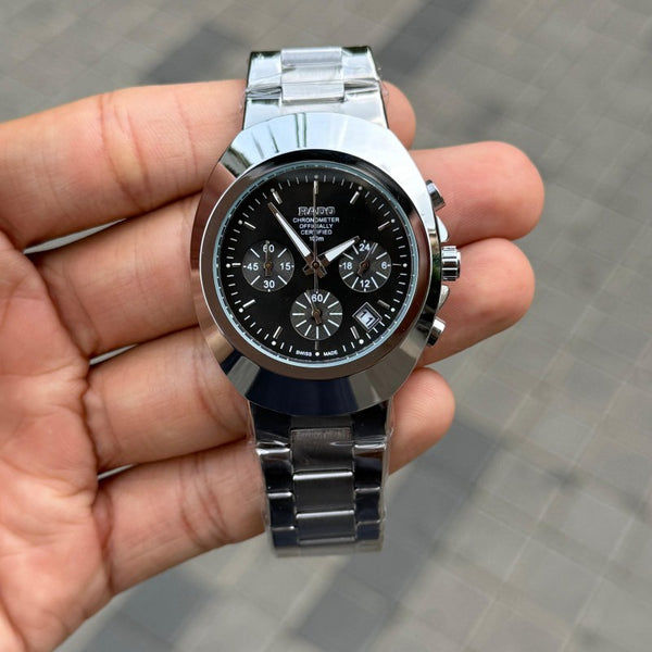 Rad o 100M Chronograph Silver Black