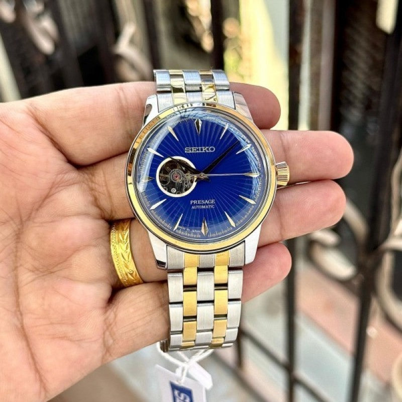 Seik o Presage Cocktail Automatic Two Tone Blue Dial