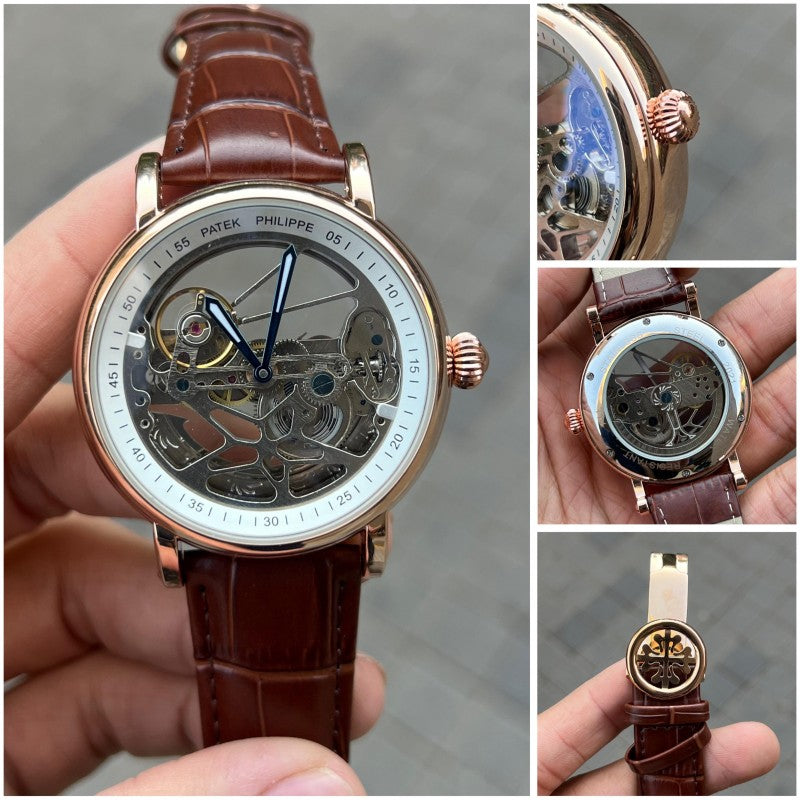 Patek Philipp e Premium Leather Transparent Brown