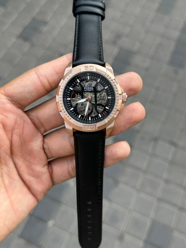 Fossi l Bronson Leather Rose Gold