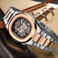 Patek Phillep e Skeleton Automatic Rose Gold Two Tone Black Dial