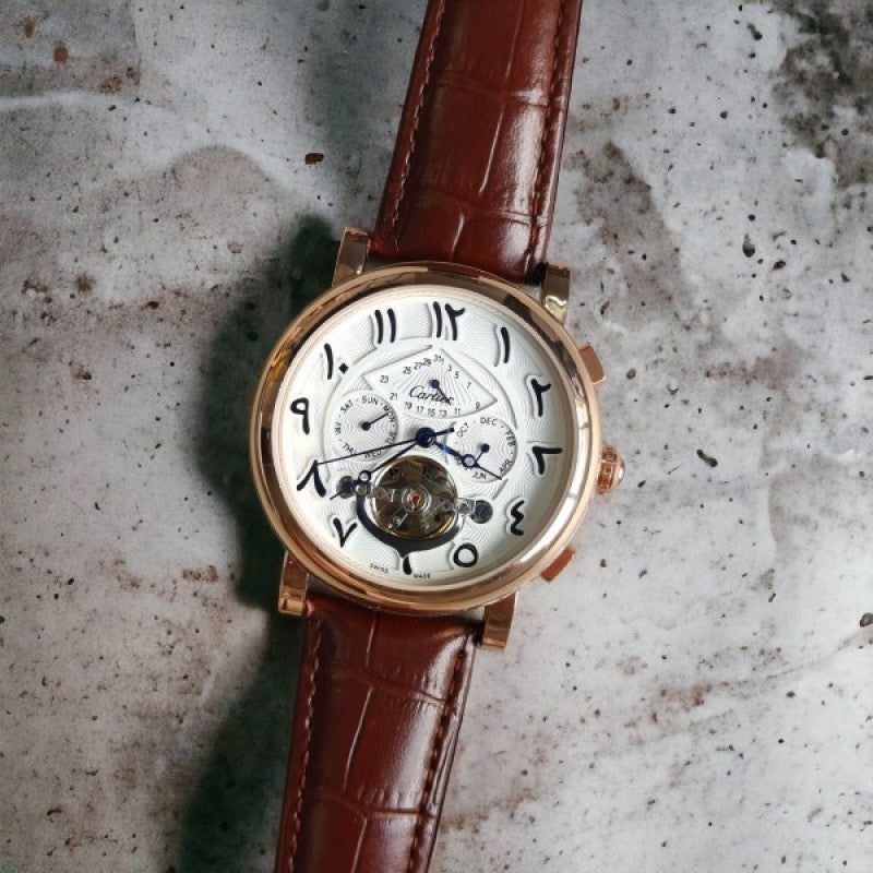 Cartie r Ballon Automatic Leather Arabic 3