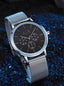Arman i Exchange Chronograph Silver Black Mesh Strap