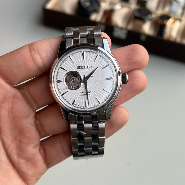 Seik o Presage Cocktail Automatic Silver White