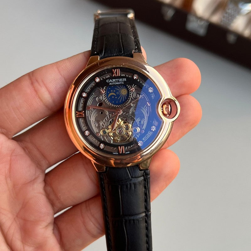 Cartie r Automatic Leather Rose Black