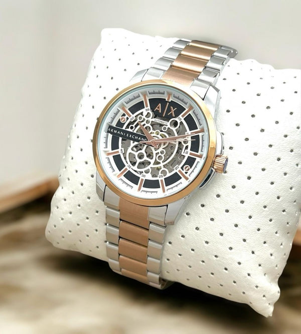 Arman i Exchange Hampton Skeleton Automatic Two Tone White Dial