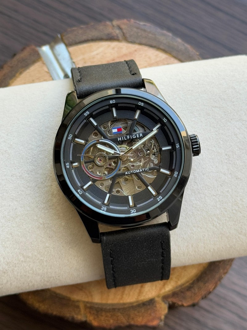 Tommy Hilfige r Automatic Full Black Leather Main image