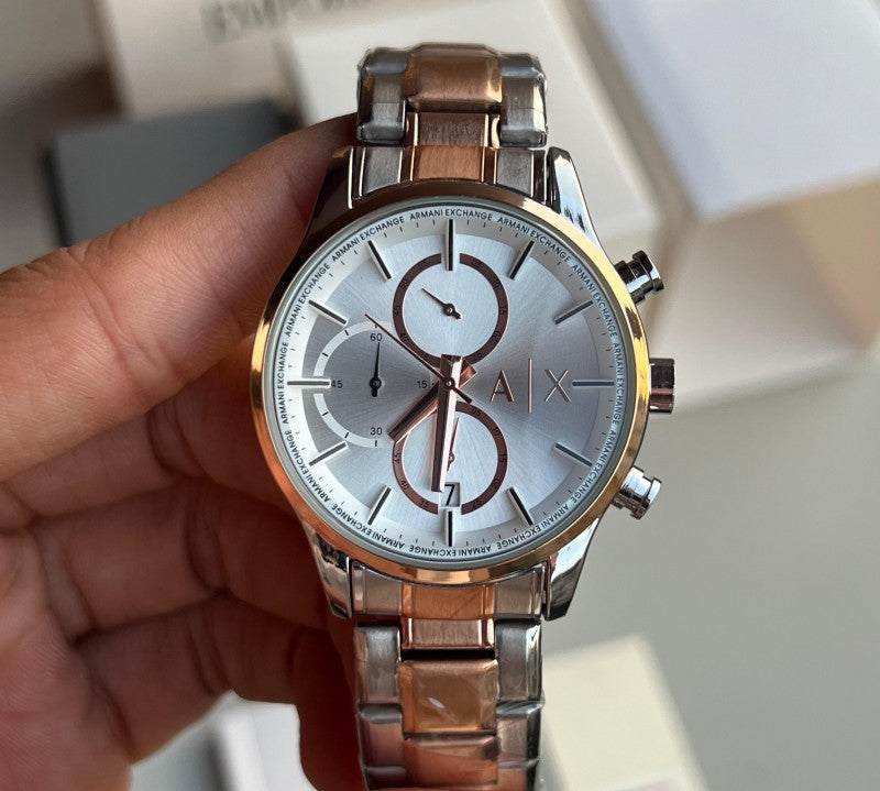 Arman i Exchange DANTE Chronograph AX1870 Two Tone White Dial Secondary image