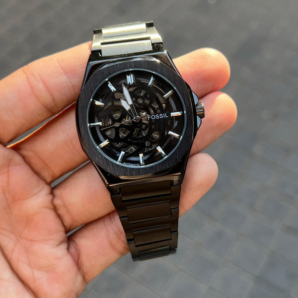 Fossi l Skeleton Automatic Black