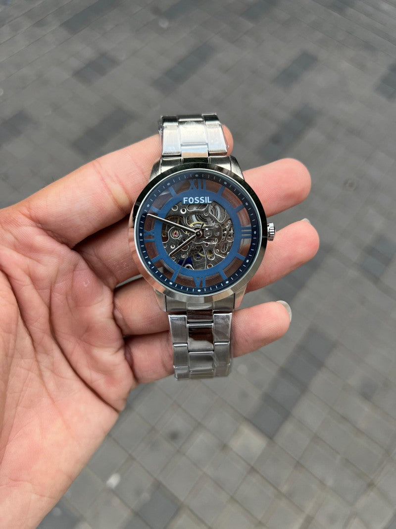 Fossi l Townsman Chain Silver Blue