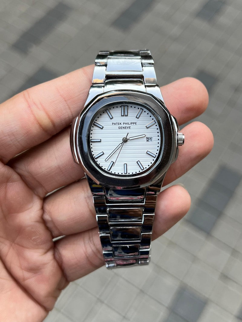 Pate k Phillipe Nautilus silver white