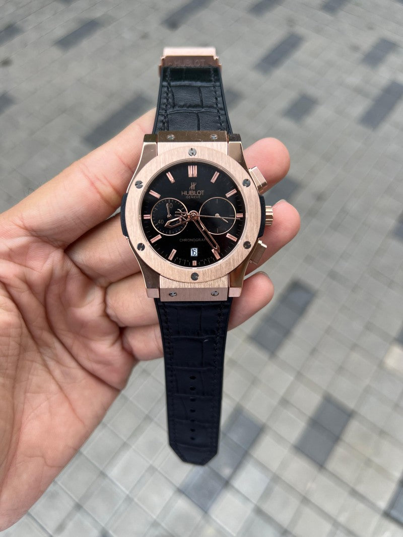 Hublo t Big Bang Rose gold Leather