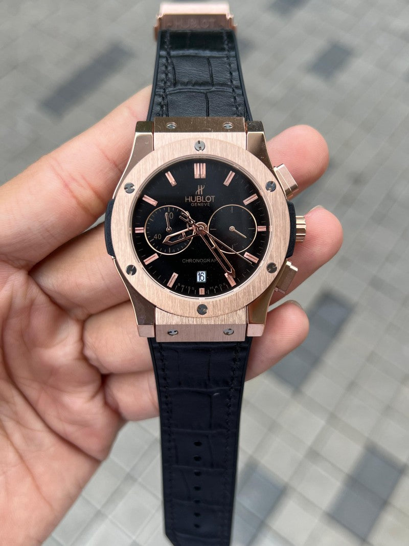 Hublo t Big Bang Rose gold Leather