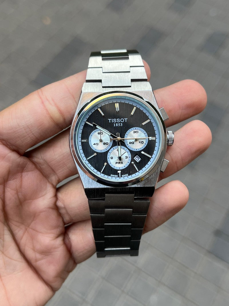 Tisso t PRX Chronograph Silver Black