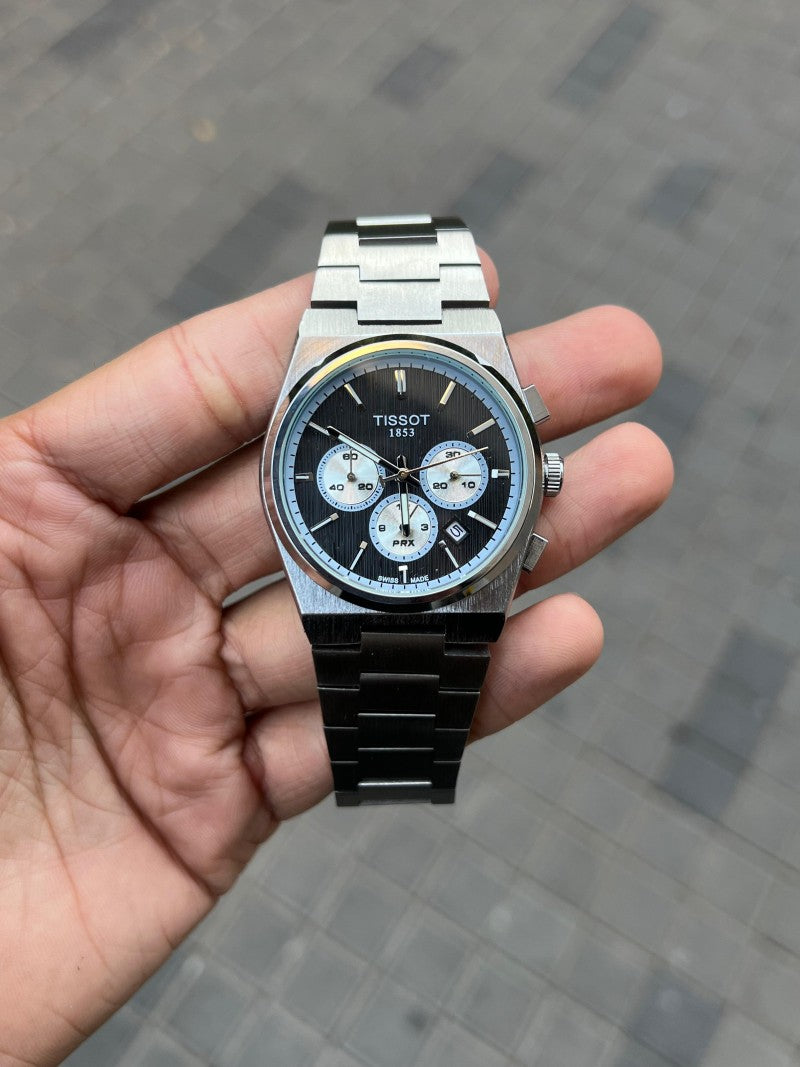 Tisso t PRX Chronograph Silver Black