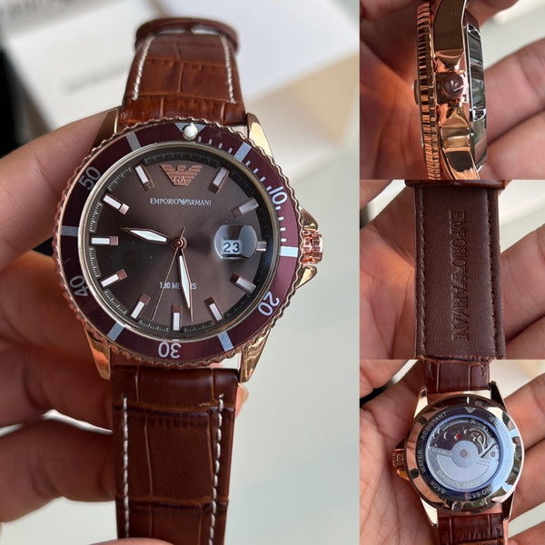 Emporio Arman_i diver brown leather